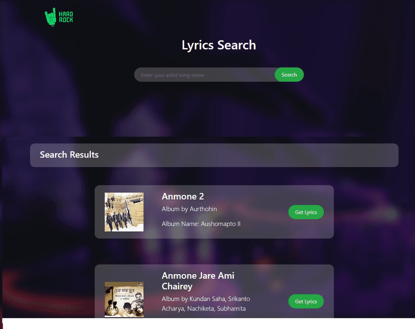 Hard Rocks - Lyrical Website